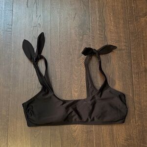 Xhilaration Black Bikini Top with Tie Straps